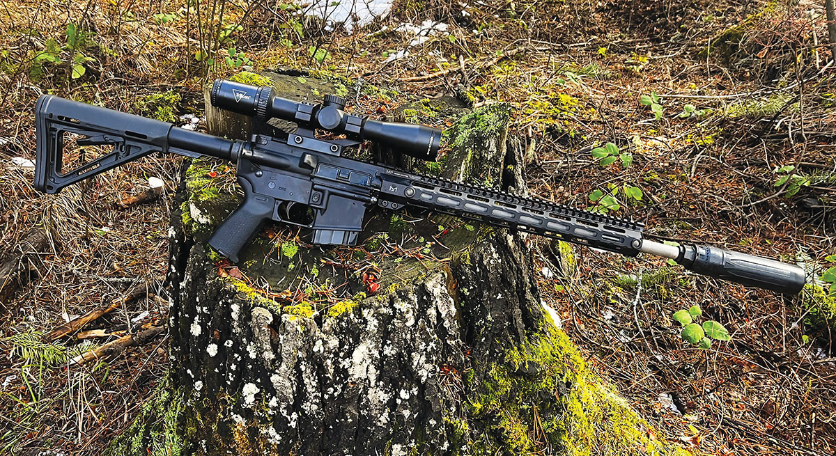 The AR-15 28 York test rifle held a Mil-spec trigger with a creepy, 8-pound trigger pull. Cold weather also necessitated shooting while wearing gloves. Despite these obstacles, the rifle shot quite well.